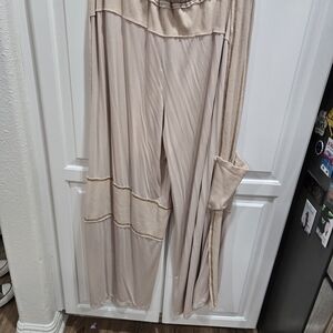 POL Women's Beige Wide-Leg Pants